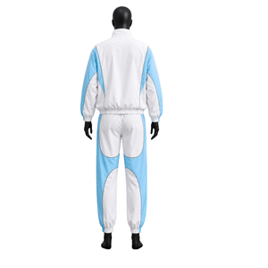 Veste coupe-vent pour homme et pantalon large en patchwork personnalisé OEM, en nylon léger, manches longues, vêtements de sport, ensembles de survêtements - Product Image 5