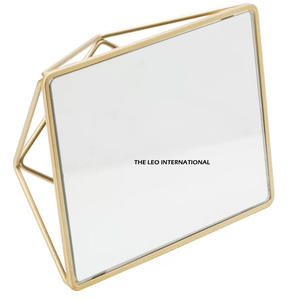 Easy Movable Aluminum Metal Tree Shape Design Brown Finished <b>Table</b> <b>Mirror</b> <b>Top</b> Selling Most Demanding - Product Image 2