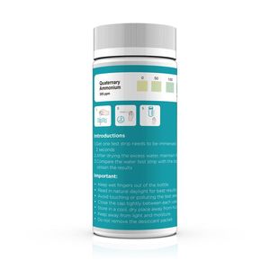 Tiras Reactivas Profesionales QAC de <span class=keywords><strong>Amonio</strong></span> Cuaternario para Análisis de Agua, Calidad del Agua Potable, Desinfectantes para Piscinas, OEM, 100 Tiras - Product Image 2