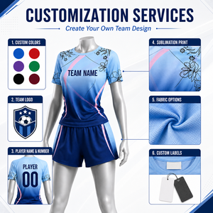 Ensemble maillot et short de rugby pour femme, vente en gros, sublimation intégrale, maillot interlock à manches courtes pour femme, modèle Evasion - Product Image 4