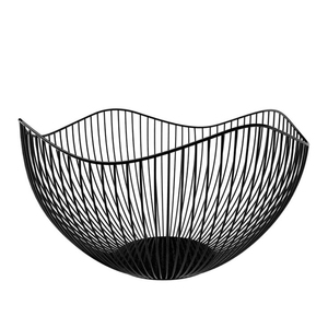 Cesta de metal ovalada negra para alimentos, cesta de alambre para servir comida rápida, cesta de alambre para pan y frutas para cocina y restaurante - Product Image 4