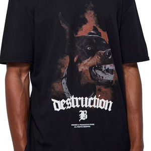 T-shirt pour homme, style streetwear, imprimé numérique, manches courtes, col rond, coupe ample, 100% polyester, tissu tricoté, anti-rétrécissement, séchage rapide - Product Image 5