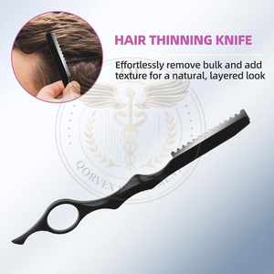 ชุดกรรไกรตัดผมมืออาชีพ ชุดกรรไกรตัดผมบาร์เบอร์พร้อมกรรไกรสแตนเลส กรรไกรซอยผมสำหรับผู้ชายและผู้หญิง - Product Image 4