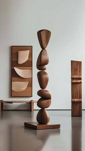 Escultura de madera, adorno artístico para el hogar, para dormitorio, sala de estar, comedor, oficina, decoración de interiores - Product Image 2