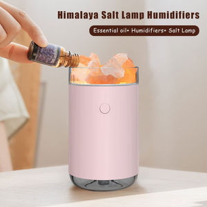 Lámpara de Sal del Himalaya con LED, Lámpara de Noche de Sal Natural, Lámpara de Lava de Mesa con Enchufe USB, Decoración para el Hogar y el Dormitorio, Ideal para Meditación - Product Image 3