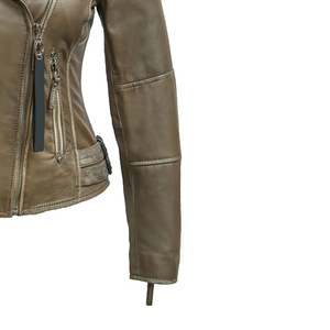 Blouson Bomber Personnalisé en Cuir pour Hommes et Femmes – Veste de Motard en Cuir OEM en Gros - Product Image 5