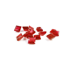 Rubis naturels de Bangkok, carrés calibrés de 8 mm, pierres précieuses de rubis naturelles facettées, prêtes à l'emploi pour la fabrication de bijoux - Product Image 2
