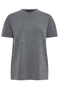 T-shirts pour femmes de qualité supérieure, gris, effet délavé, manches courtes, col rond, séchage rapide, confortables, vêtements décontractés pour femmes - Product Image 6