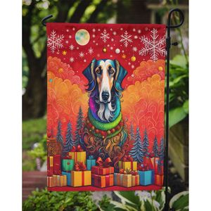 บอร์โซอิธงประดับสวนคริสต์มาสวันหยุดหมาป่ารัสเซียธงหลากสีสำหรับประดับสวนกล่องจดหมายสำหรับชานบ้านงานศิลปะดอกไม้ - Product Image 3