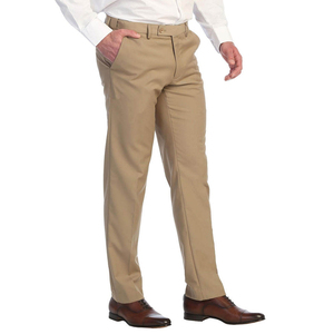 Nouveau pantalon décontracté en toile tendance pour homme, respirant, écologique, 100 % coton, impression personnalisée, couleur kaki unie - Product Image 3