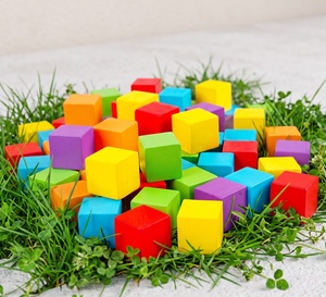 Bloques de Construcción de Madera Personalizados al por Mayor, Cubos de Madera para Bricolaje, Juguetes Educativos de Construcción Creativa para Niños - Product Image 4