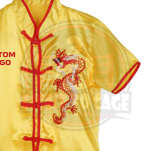 Ropa de Artes Marciales al por Mayor, Transpirable, de Poliéster, en Color Amarillo y Rojo Contrastante, de Buena Calidad, Servicio OEM ODM, Hecho a Medida, 2026 - Product Image 3