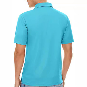 New Factory Supply Custom Printed <b>Men's</b> Casual Breathable Jersey Fabric <b>Men</b> <b>Polo</b> <b>Shirts</b> Solid Color - Product Image 3