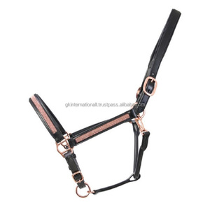 เชือกแขวนคอม้าแฟนซีหนังแท้หรูหราพร้อมฮาร์ดแวร์โรสโกลด์หรูหราและสายคล้องคอวิบวับ - Product Image 2