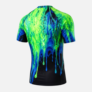 เสื้อว่ายน้ำ UPF 50+ ป้องกันแสงแดด แห้งเร็ว แขนสั้น คอกลม ชุดว่ายน้ำ - Product Image 5