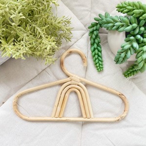 Rattan kids clothes <b>hanger</b> great quality natural wooden cane <b>hangers</b> manufacturer direct cost - Product Image 2