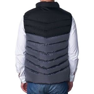 Gilet matelassé léger pour homme à col mandarin, color block, respirant, sans manches, pour la randonnée, collection automne - Product Image 2