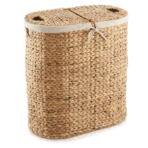 Artex HaiNam Oval Natural Rattan Storage <b>Basket</b> <b>With</b> <b>Lid</b> Rustic Multi-Purpose Organizer For Laundry And Neatening Storage - Product Image 2