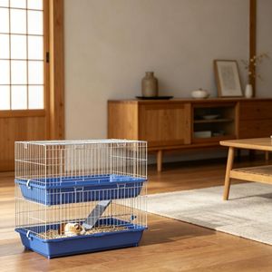 Gabbia Moderna di Lusso in Acciaio Inossidabile per Piccoli Animali, Taglia XL, per Criceti, Uso Interno ed Esterno, con Motivo Personalizzato - Product Image 3