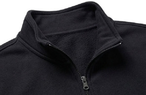Sweat-shirt à col zippé 1/4 pour homme, personnalisable avec logo, en molleton épais, pull uni à col montant pour homme - Product Image 2