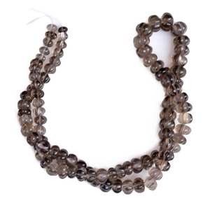 Cuentas de Cuarzo Ahumado Natural Talladas en Forma de Melón, Piedras Preciosas Sueltas de Alta Calidad para la Fabricación de Joyas - Product Image 5