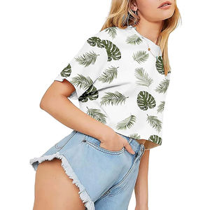 Camiseta básica de algodón de verano para mujer, de manga corta, cuello redondo, ajuste ceñido, estilo casual, top corto para mujer, al por mayor, 2026 - Product Image 2