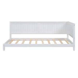 Sofá Cama Doble de Madera Blanca Extensible y Reclinable con Almacenamiento, Plegable, para Sala de Estar - Product Image 4