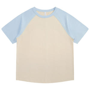 Camiseta de Manga Raglán Personalizada para Hombre, Camiseta de Béisbol de Algodón con Contraste de Color, Ropa Casual de Calle, Top de Verano, Logotipo Personalizado, Camiseta Informal para Hombre - Product Image 1