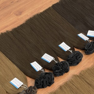 Producto de superventa, mechón de pelo crudo, extensiones de pelo de trama atadas a mano humanas vietnamitas, sin desprendimiento, sin enredos, listas para enviar - Product Image 2