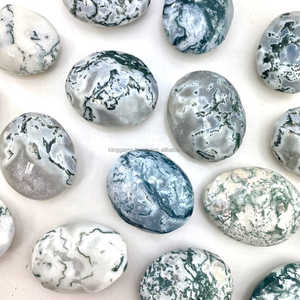 Piedra de meditación Reiki de ágata de árbol Natural tallada al por mayor, piedra de piedras preciosas semipreciosas de estilo Feng Shui, artesanía para curación de bolsillo - Product Image 2