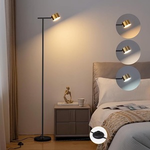 Lámpara de Pie LED Regulable con Base Estable para Iluminación de Dormitorio o Sala de Estudio - Product Image 1