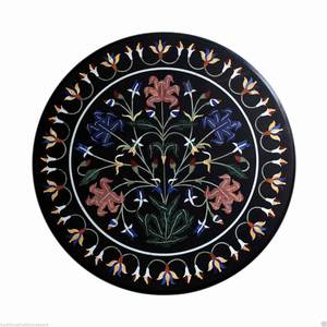 Pietra Dura Inlaid Gemstone Marble <b>Table</b> <b>Top</b> - Product Image 4