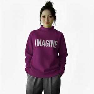 เสื้อสเวตเชิ้ตผู้หญิง แขนยาว คอเต่า แห้งเร็ว กันลม ทรงหลวม ผ้าพรีเมียม อุ่นสบาย รับผลิตแบบ OEM - Product Image 1