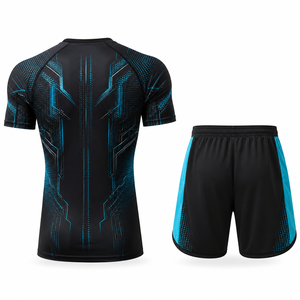 Ensemble de course performant pour hommes : shorts athlétiques, tenue de sport, vêtements d'entraînement, fitness, séchage rapide, respirant - Product Image 2