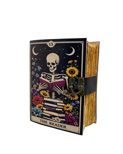 Skull Leather Grimoire Journal Handmade Gothic Vintage <b>Notebook</b> Embossed <b>Book</b> of Shadows Writing Diary Fantasy Horror Gift - Product Image 2