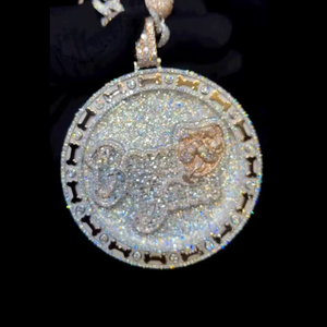 Custom <b>Initial</b> Letter <b>Pendant</b> <b>Silver</b> 925 VVS Moissanite Diamond Letter Chain Fully Iced Out Charms For Men and Women Trendy - Product Image 3