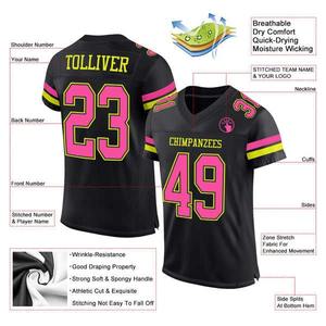 Camisetas de Fútbol Americano Personalizadas de Talla Grande, 100% Poliéster, Impresión por Transferencia de Calor, Uniformes Deportivos para Equipos Adultos - Product Image 6
