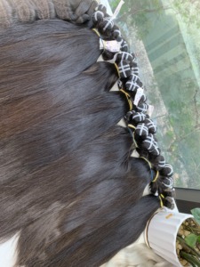 ผมต่อเวียดนามแท้ 100% คุณภาพพรีเมียม แบบเวอร์จิ้น สีดำธรรมชาติ เงางามตรงสวย ซุปเปอร์ดับเบิ้ลดรอน น้ำหนัก 500 กรัม - Product Image 1