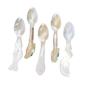 Cuchara y Tenedor de Nácar con Diseño Personalizable, Cuchara de Café Pulida, Cuchara para Pastel, Helado y Caviar, Venta al por Mayor - Product Image 1