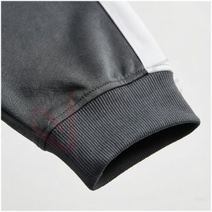 Ensemble de survêtement gris pour homme, manches longues, capuche, fermeture éclair sur le devant, couleur unie, respirant, décontracté, vêtements d'automne, coupe régulière - Product Image 6