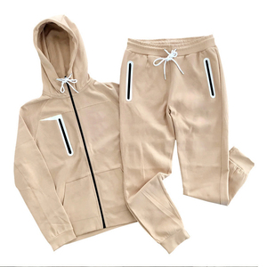 Men'<b>s</b> Gray 2-Piece Tracksuit Zip Up Hoodie Jogger Pants Set Autumn Casual Sweat <b>Suit</b> for Autumn TrackSuit - Product Image 4