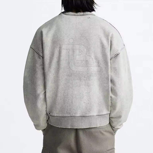 Sweat-shirts pour hommes en coton respirant, effet usé, logo personnalisé, matériau durable, design unique, sweat-shirts pour hommes effet usé - Product Image 6