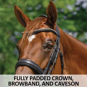 Empty Channel Leather Bridle High Quality Genuine Leather Premium Leather Designer Trendy with Brow Band Reins for Horse - Product Image 5