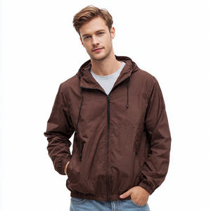 <b>Men's</b> Casual Slim Fit Coated Canvas Stand Collar Front Logo Soft Shell <b>Jacket</b> Polyester/Nylon - Product Image 5