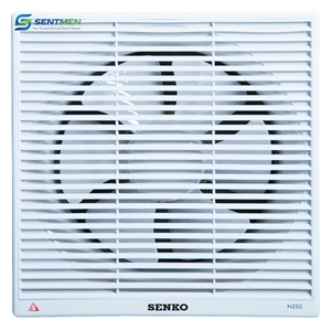 Ventilateur mural Senko H250 blanc, ventilateur de ventilation réversible, double flux d'air (sortie et aspiration) pour la maison et le bureau - Product Image 1