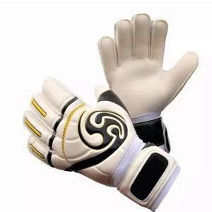 Gants de gardien de but en latex de haute qualité avec logo personnalisé, pour adultes et enfants, design à doigts complets, forte adhérence, antidérapants, respirants, avec fermeture à crochet - Product Image 4