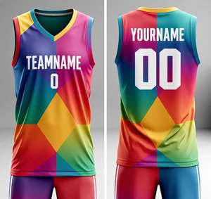 ชุดเสื้อบาสเก็ตบอลแบบกลับด้านได้ ออกแบบเองได้ พร้อมชื่อและหมายเลขส่วนตัว พิมพ์ลายบนผ้าตาข่ายสำหรับผู้ชาย - Product Image 4