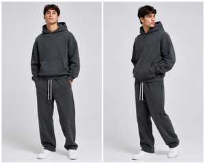 Ensemble sweat-shirt et pantalon de survêtement en tissu molletonné en coton - Product Image 4