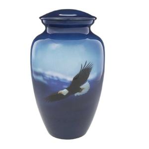 โกศเผาศพอลูมิเนียมสีฟ้าสำหรับสัตว์เลี้ยงและมนุษย์ขี้เถ้ากระดูกออกแบบใหม่ - Product Image 1