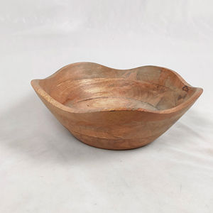 ชามสลัดตกแต่งลายพิมพ์เคลือบเงา ผลิตภัณฑ์ขายดี ชามไม้สำหรับอาหารค่ำสุดหรู เป็นมิตรกับสิ่งแวดล้อม - Product Image 1